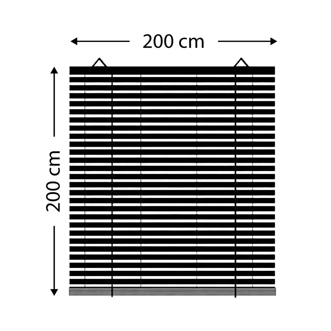 Store enrouleur extérieur effet rotin (200 x 200 cm) Tanoa Beige