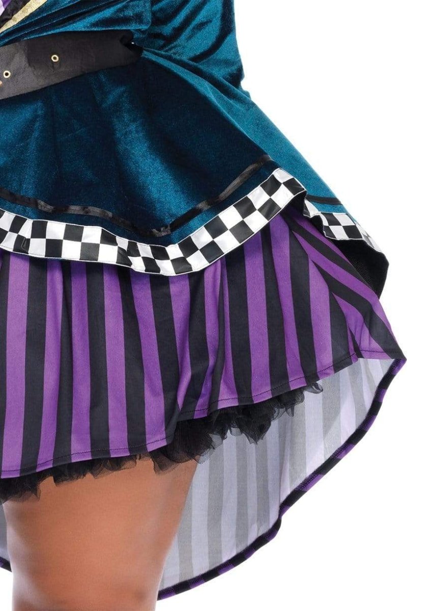 Mad Hatter Kostuum Paars Groen Dames Leg Avenue