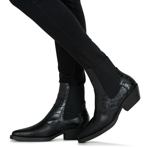 Only - ONLBRONCO-2 SHORT PU COWBOY BOOT - Noir