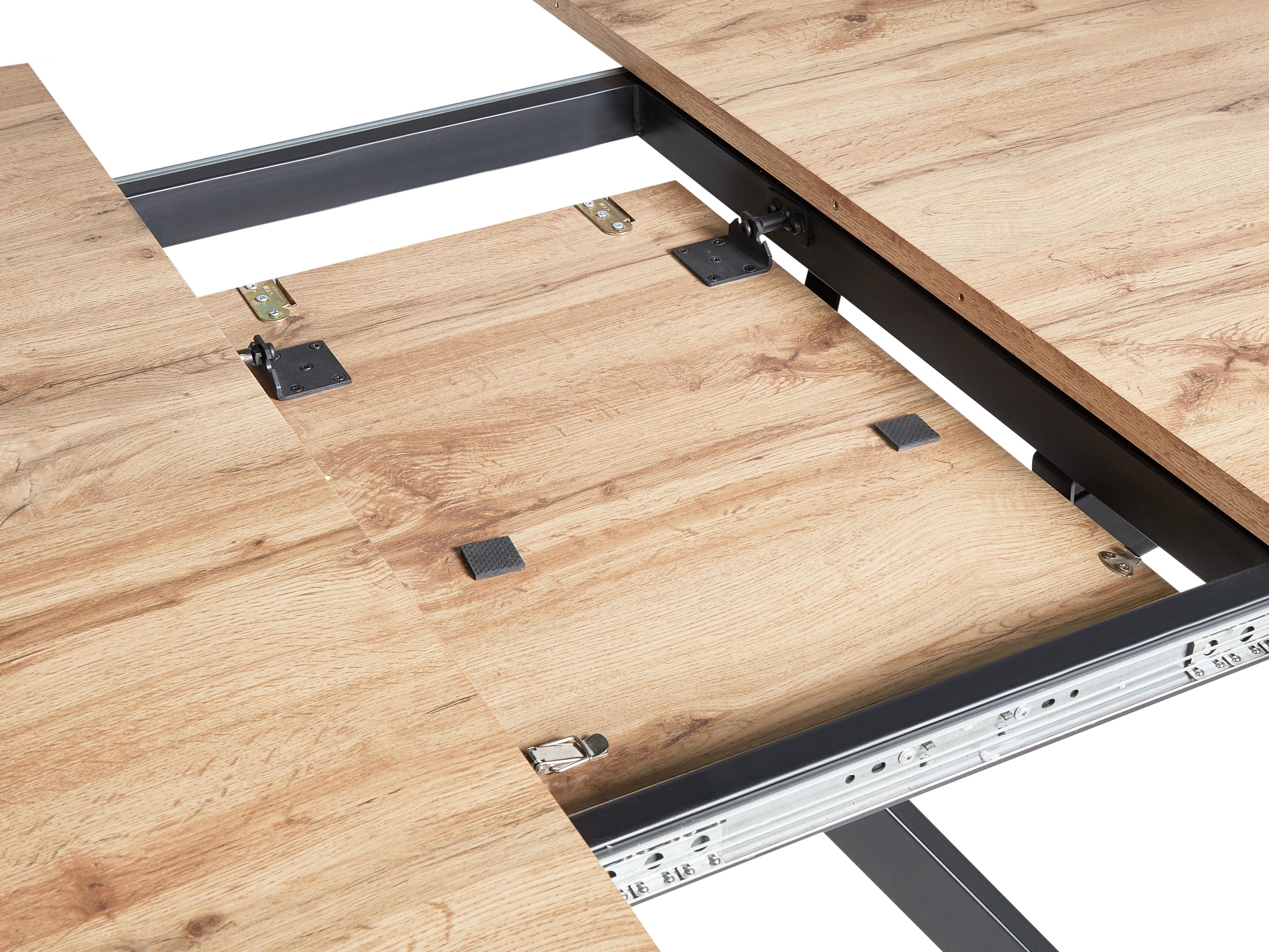 Eettafel uitschuifbaar CARLEA Lichtbruin 120 cm 120/160 cm
