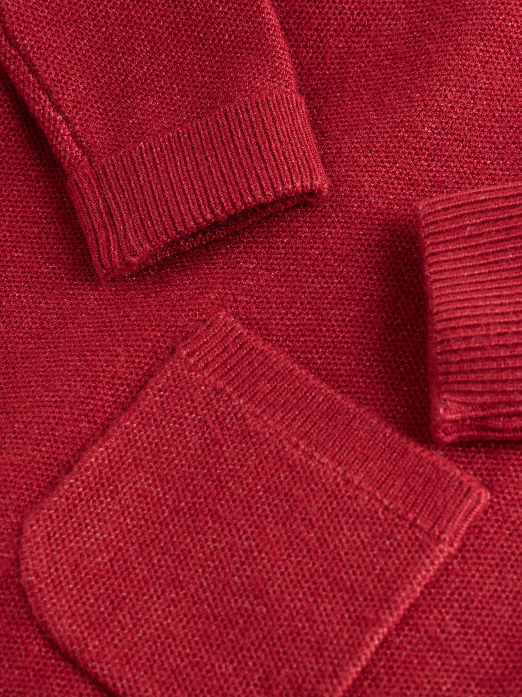Rood - Babyset met gebreide trui en legging (0mnd-2jr)
