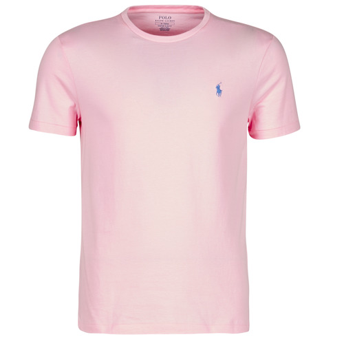 Polo Ralph Lauren - T-SHIRT AJUSTE COL ROND EN COTON LOGO PONY PLAYER Rosa
