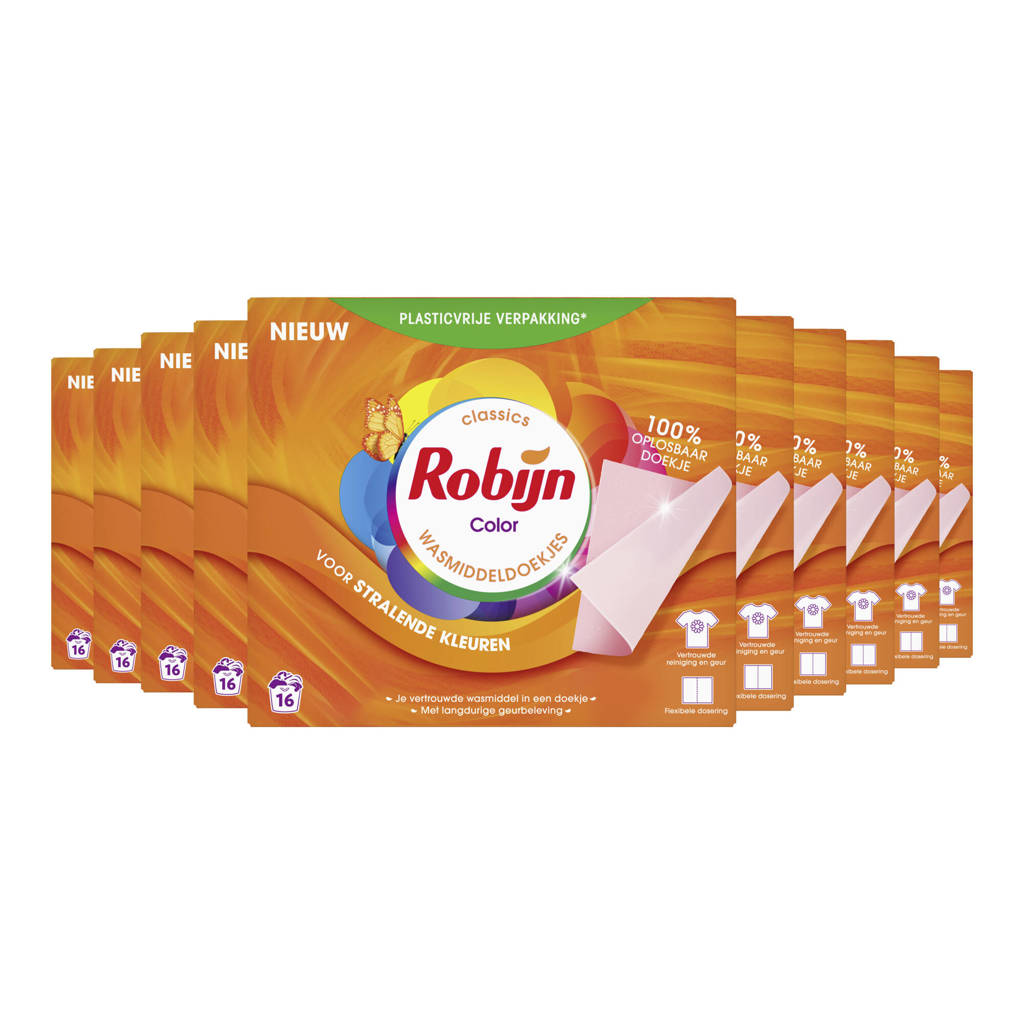 wasmiddeldoekjes Color - 10 x 16 wasstrips - 160 wasbeurten