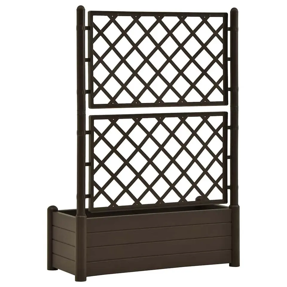 vidaXL - Plantenbak - Antraciet - Kunststof - 100 x 43 x 142 cm