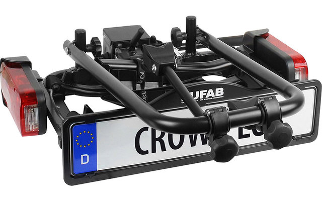 Eufab Crow Plus Kupplungs-Fahrradträger für 2 Fahrräder, E-Bike geeignet