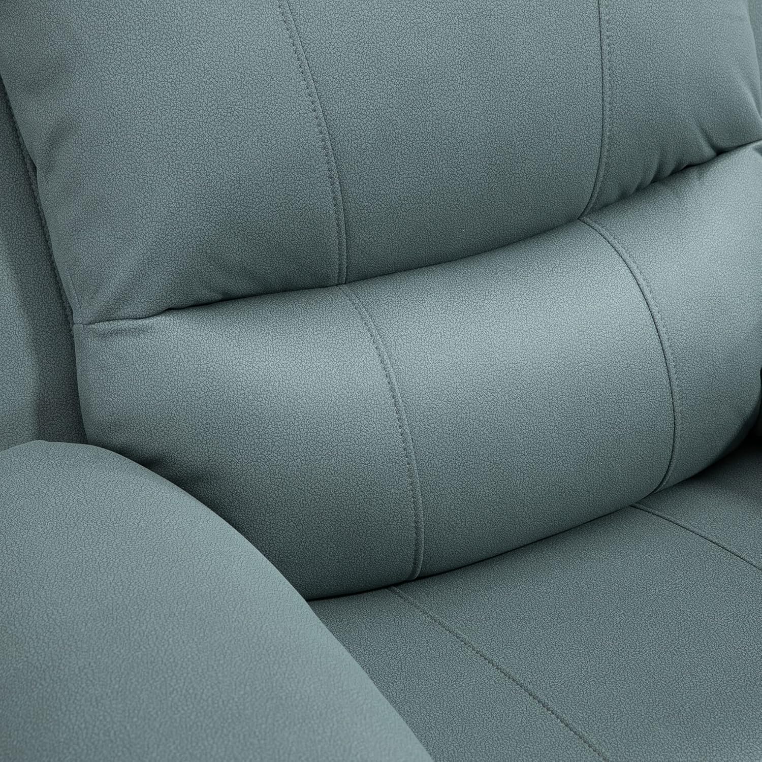 HOMCOM Relaxsessel Fernsehsessel mit Liegefunktion Liegesessel Sessel mit Verstellbarer Rückenlehne, Fußstütze Polstersessel aus Mikroraserstoff für Wohnzimmer Schlafzimmer, Grün
