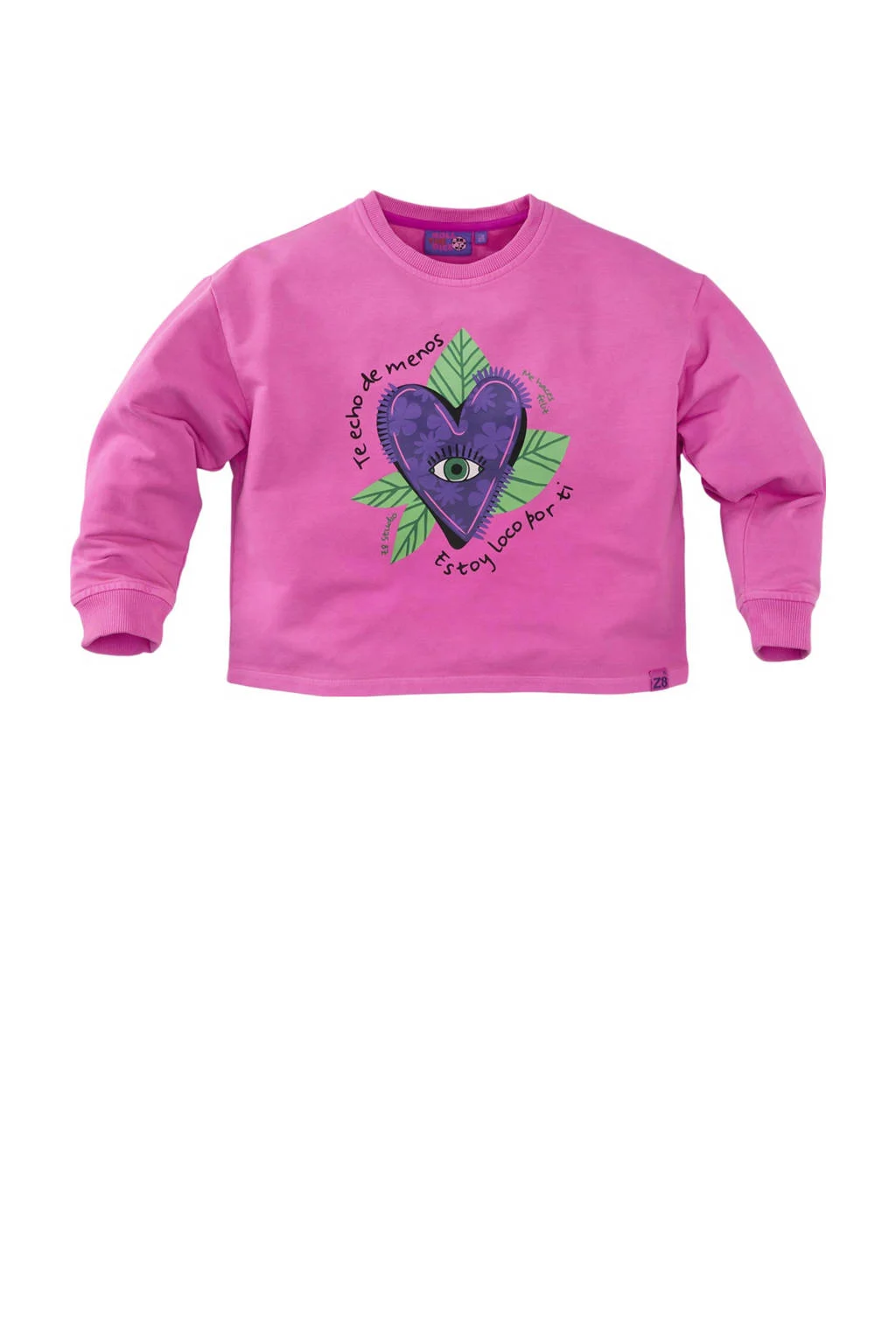 Z8 kids sweater Luma met printopdruk roze