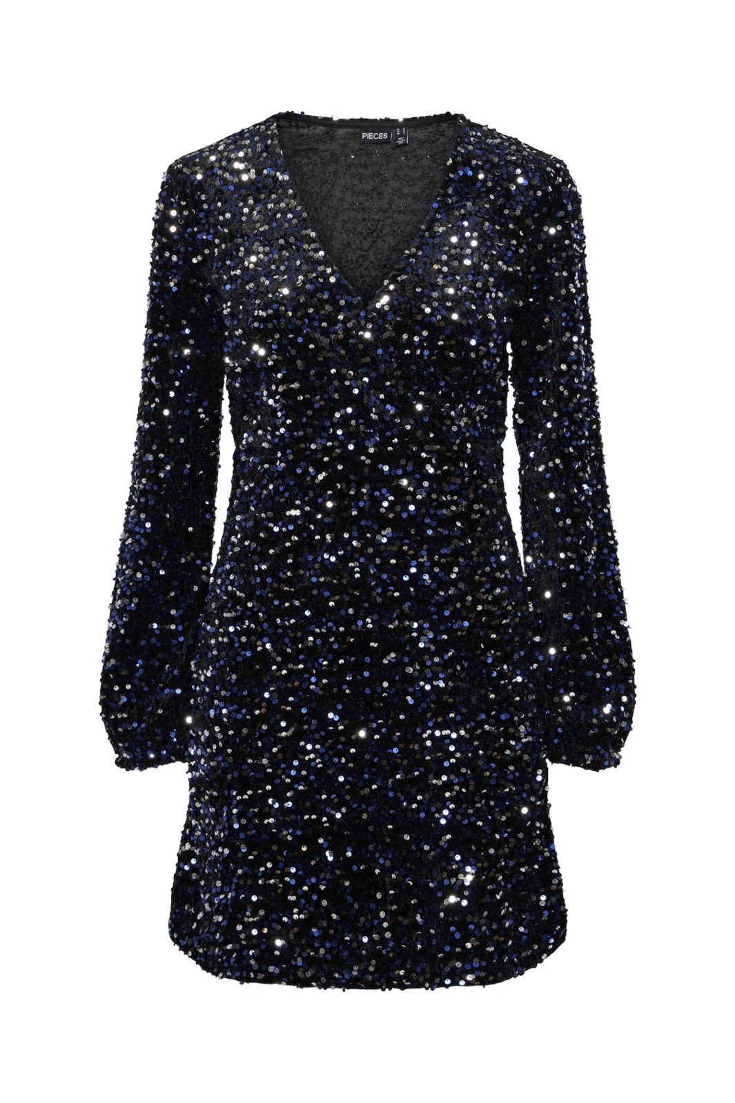 Pieces Pckam Ls Wrap Dress 4617679 black bellweather sequins