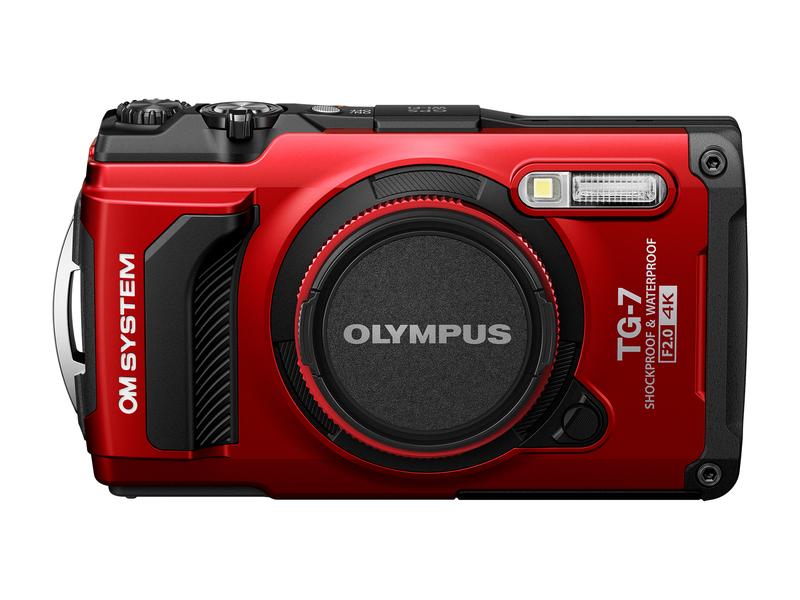 OM-System Fotokamera TG-7 Rot Entwickelt für Adrenalinjunkies, die schnelle Action unter extremen Bedingungen festhalten wollen