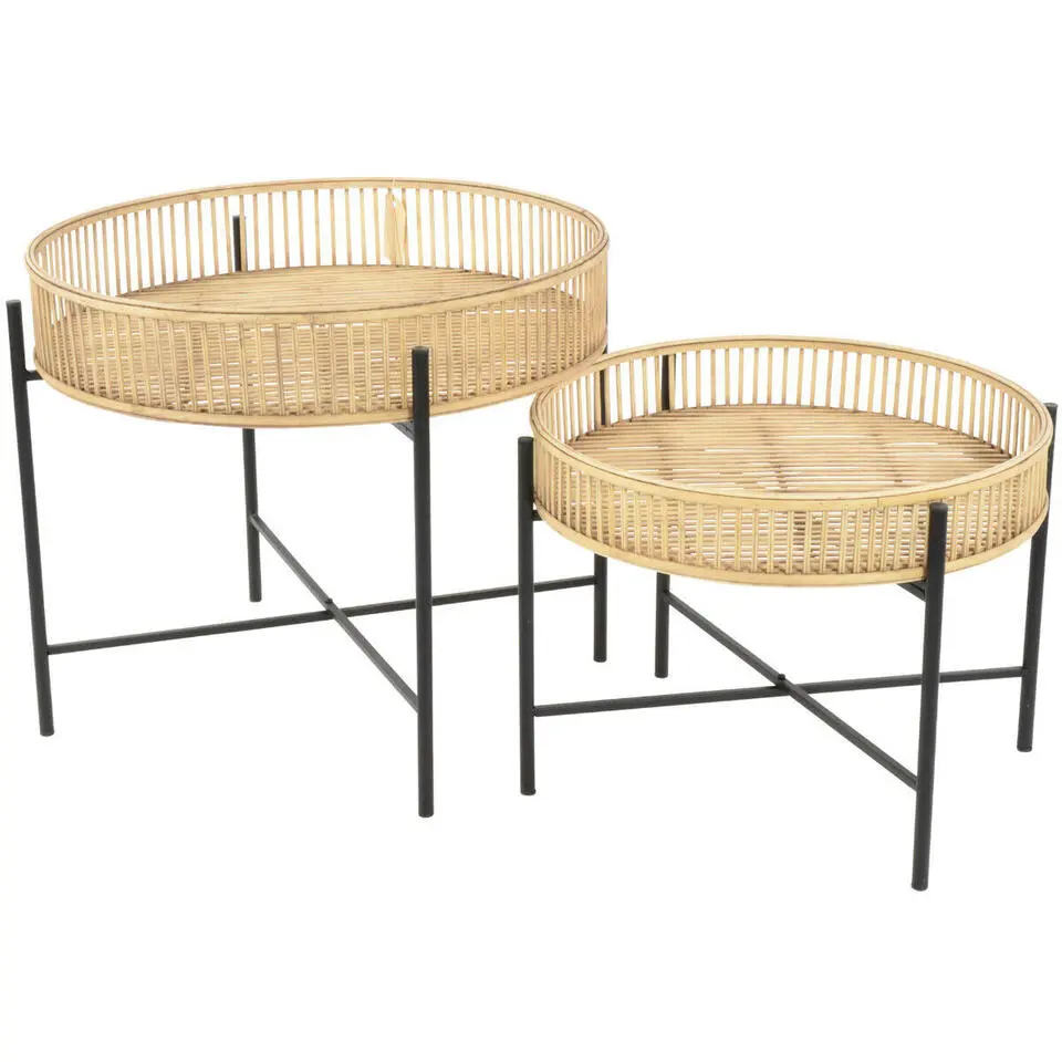 Les - Bijzettafel Aiko Naturel - Set van twee