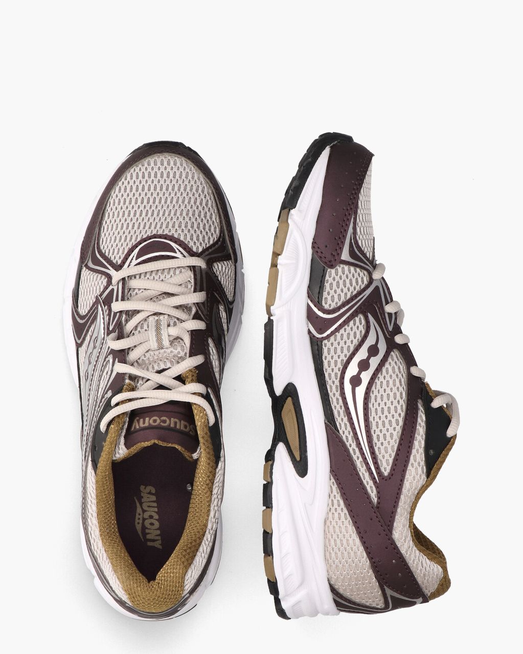 Saucony Ride Millennium Off-White/Bordeauxrood Herensneakers