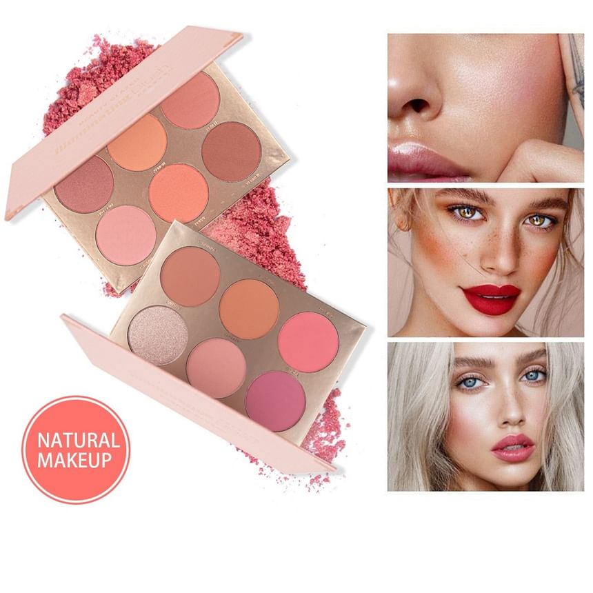 BEAUTY GLAZED - 6 kleuren blushpalet