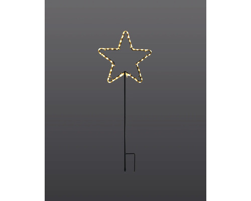 LED Decoratieve Lafiora Ster Stick Set, 42-delig, 61,5 cm, Warm Wit, Zwart