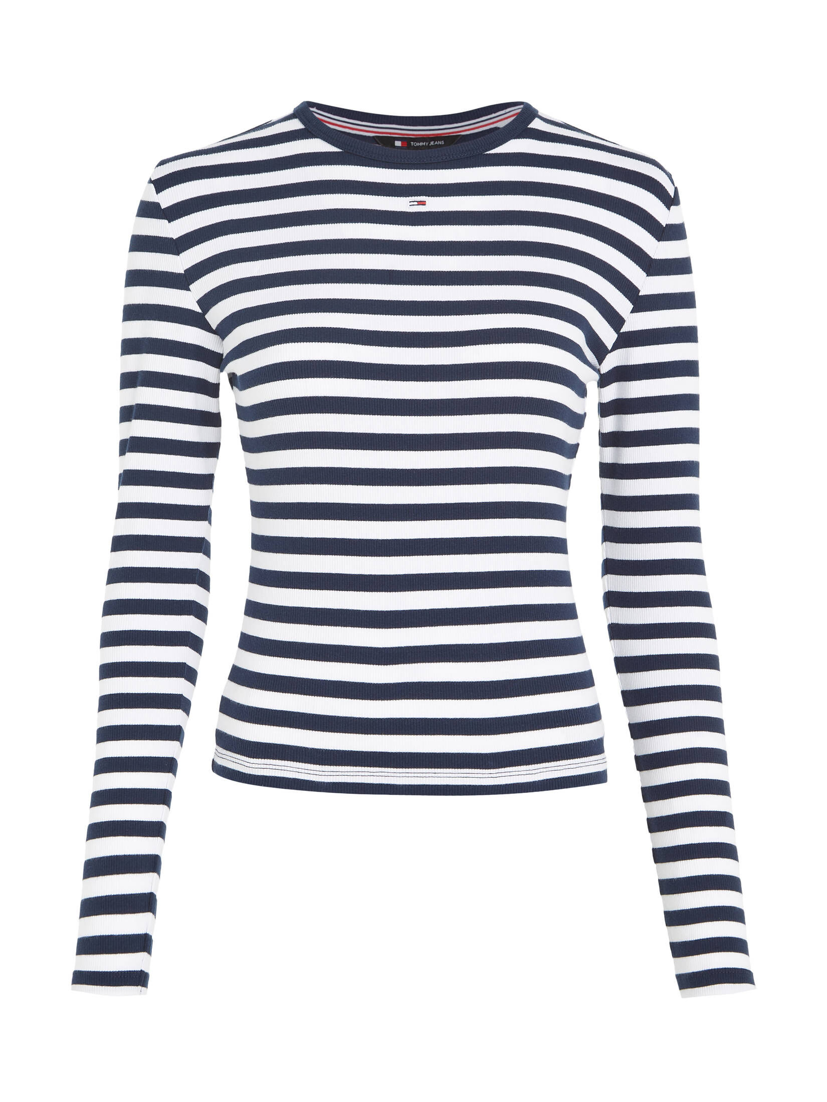 Tommy Jeans| Damen Longsleeve TJW ESSENTIAL RIB STRIPE TOP
