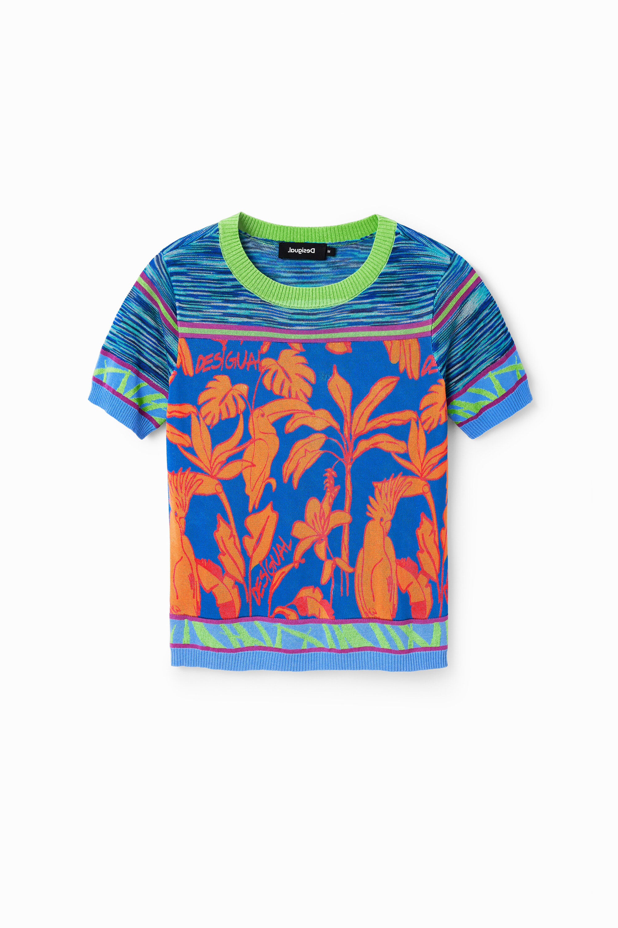 T-shirt tropical maille