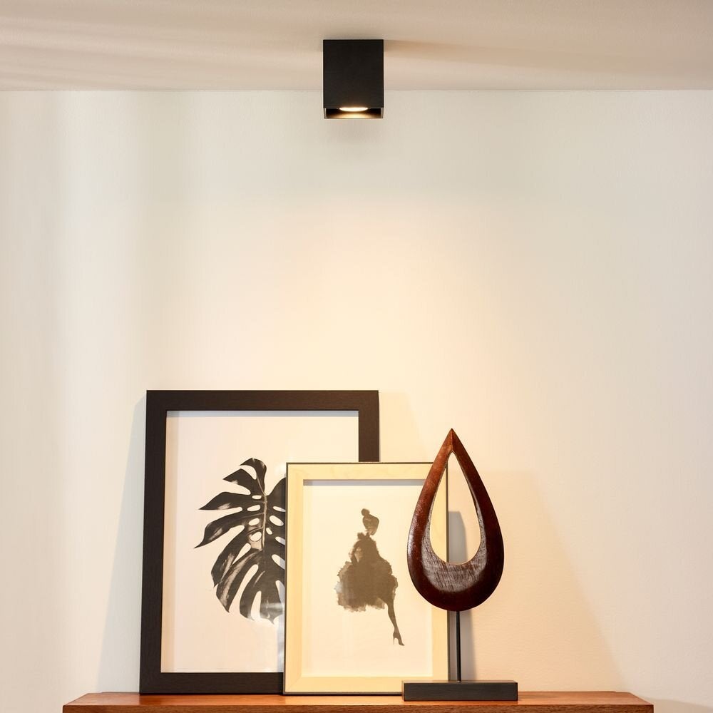 Bodi plafondspot met één lamp in zwart
