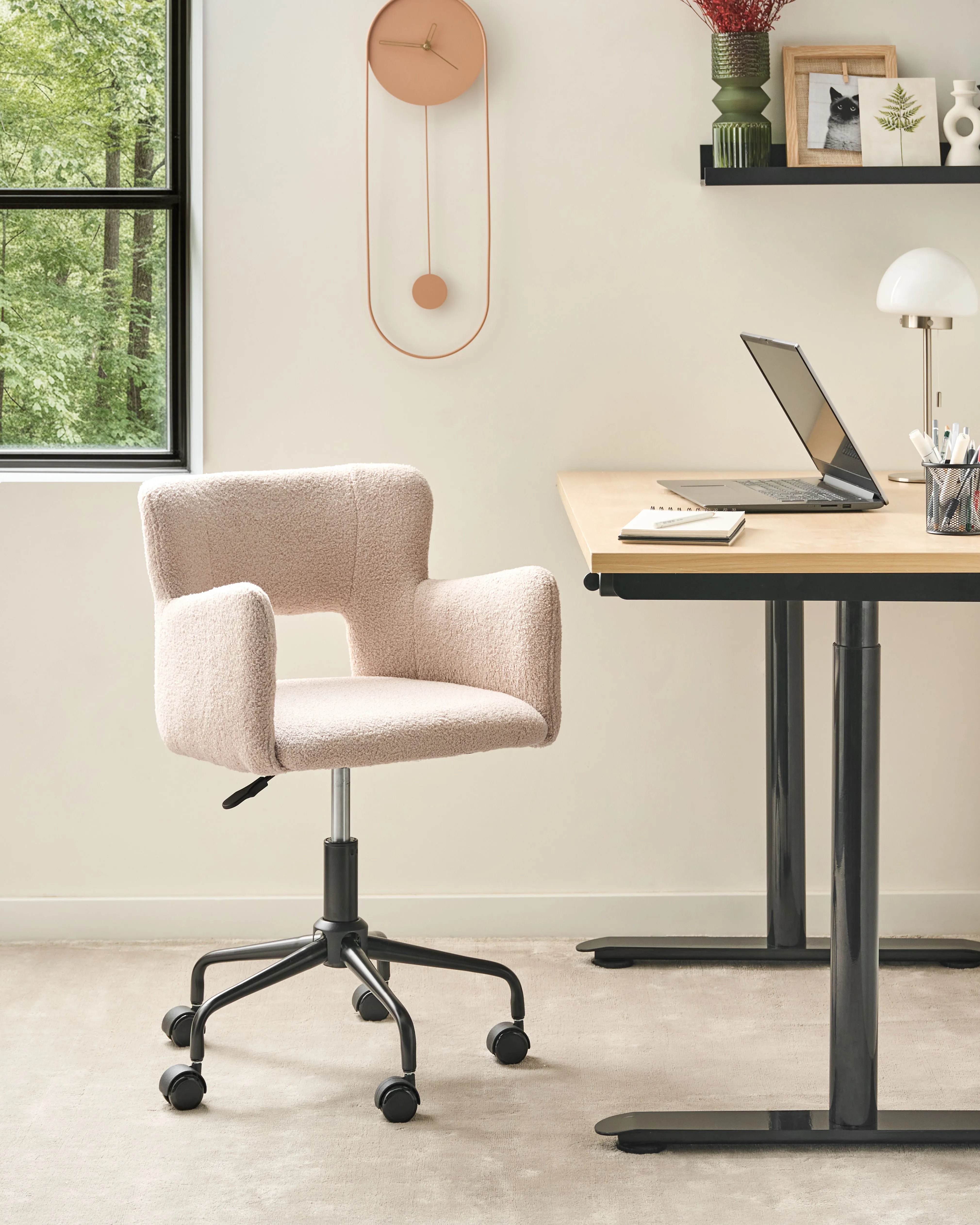 Bureaustoel SANILAC II Bouclé Beige