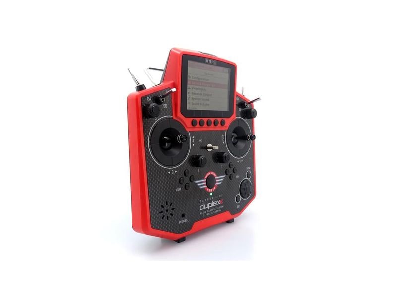 Jeti Fernsteuerung Duplex DS-12 Carbon Red 2023   R9 Empfän Handlicher Jeti Duplex 2.4 GHz Sender in «Special Edition 2023» Ausführung
