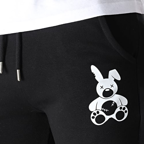 Pantalon Jogging Lapin Noir Blanc