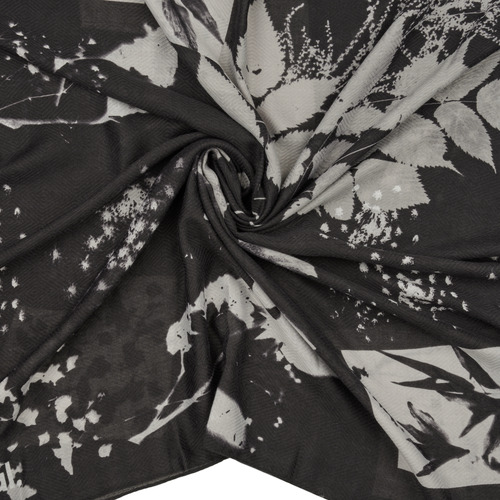 Desigual - FLORAL BW RECTANGLE - Noir / Blanc