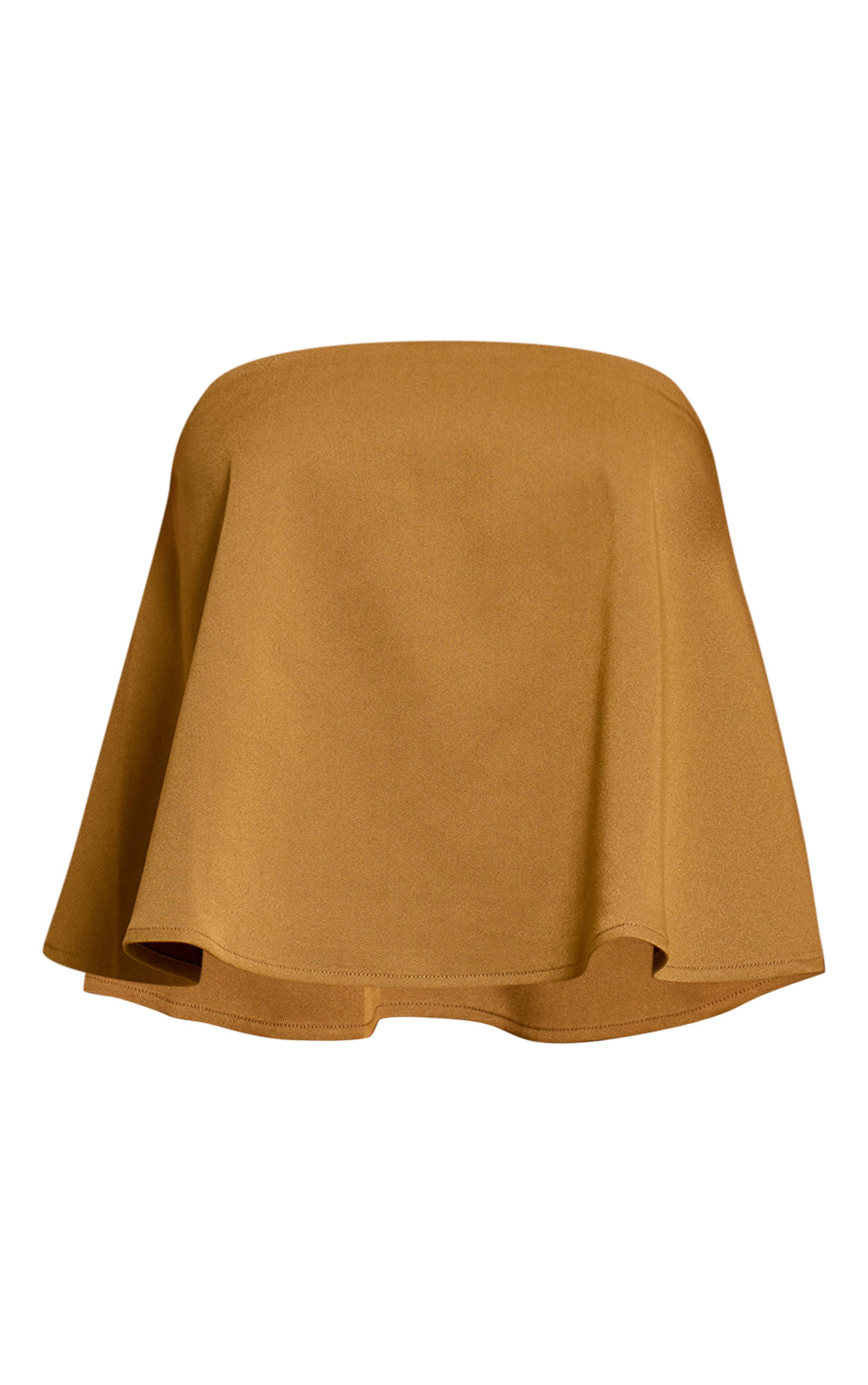 Vert Olive Foncé Ensemble Coordonné Bandeau Fluide Tissé Ajusté