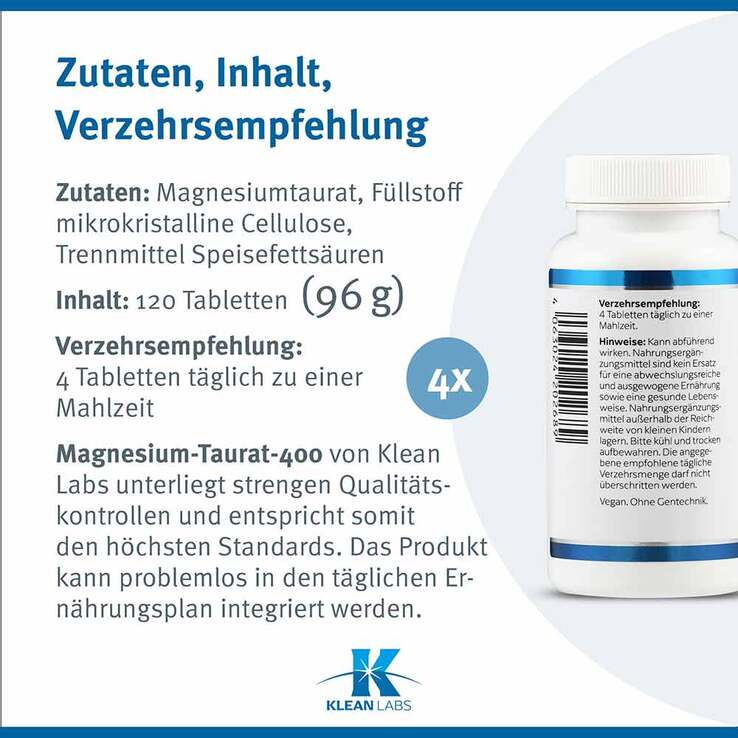 Magnesium Taurat 400 Tabletten, 120 St