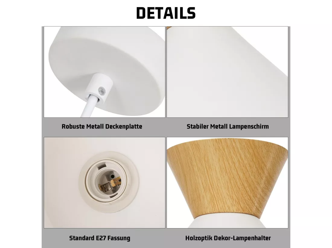 NETTLIFE Suspension Vintage Salle à Manger 2x Lampe Suspendue Noire Lampe Suspendue Industrielle E27 Métal Rétro