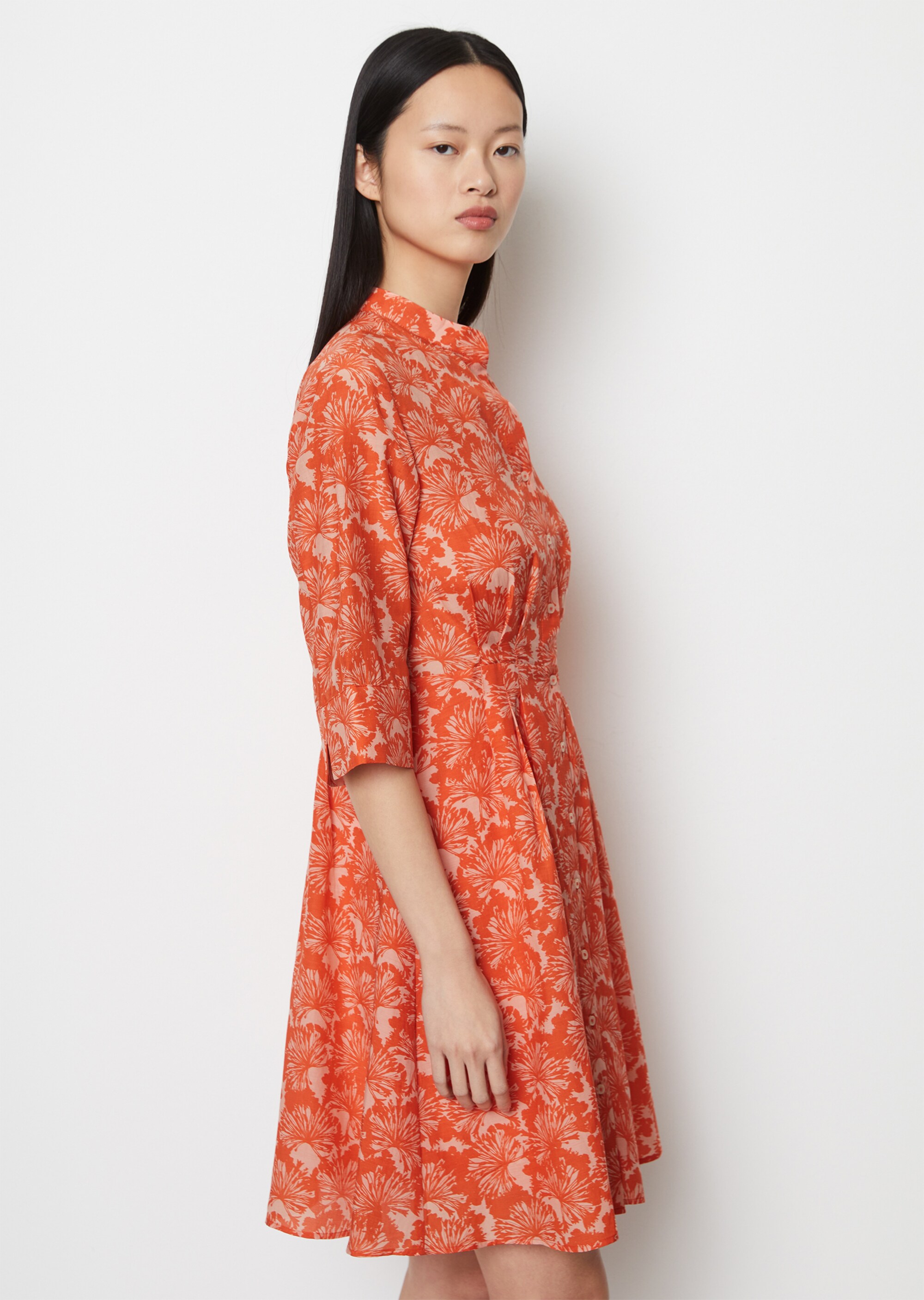 Blusenkleid mit Silky Touch aus softem Organic Cotton-Viskose-Mix