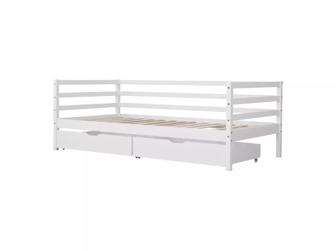 Lit banquette pour enfant 190x90cm avec tiroirs JULES - HAPPY GARDEN