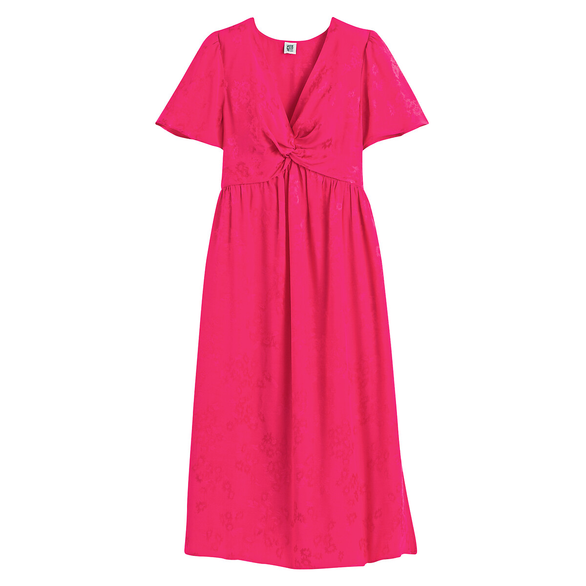 COLEÇÕES LA REDOUTE<br>Vestido longo com efeito cruzado, em jacquard
