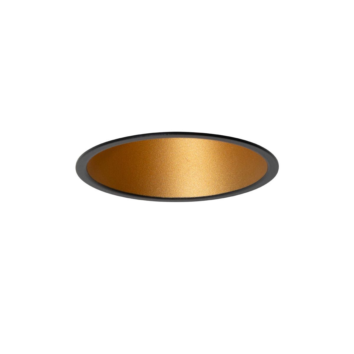 Moderne inbouwspot zwart met goud GU10 50mm IP44 - Dept
