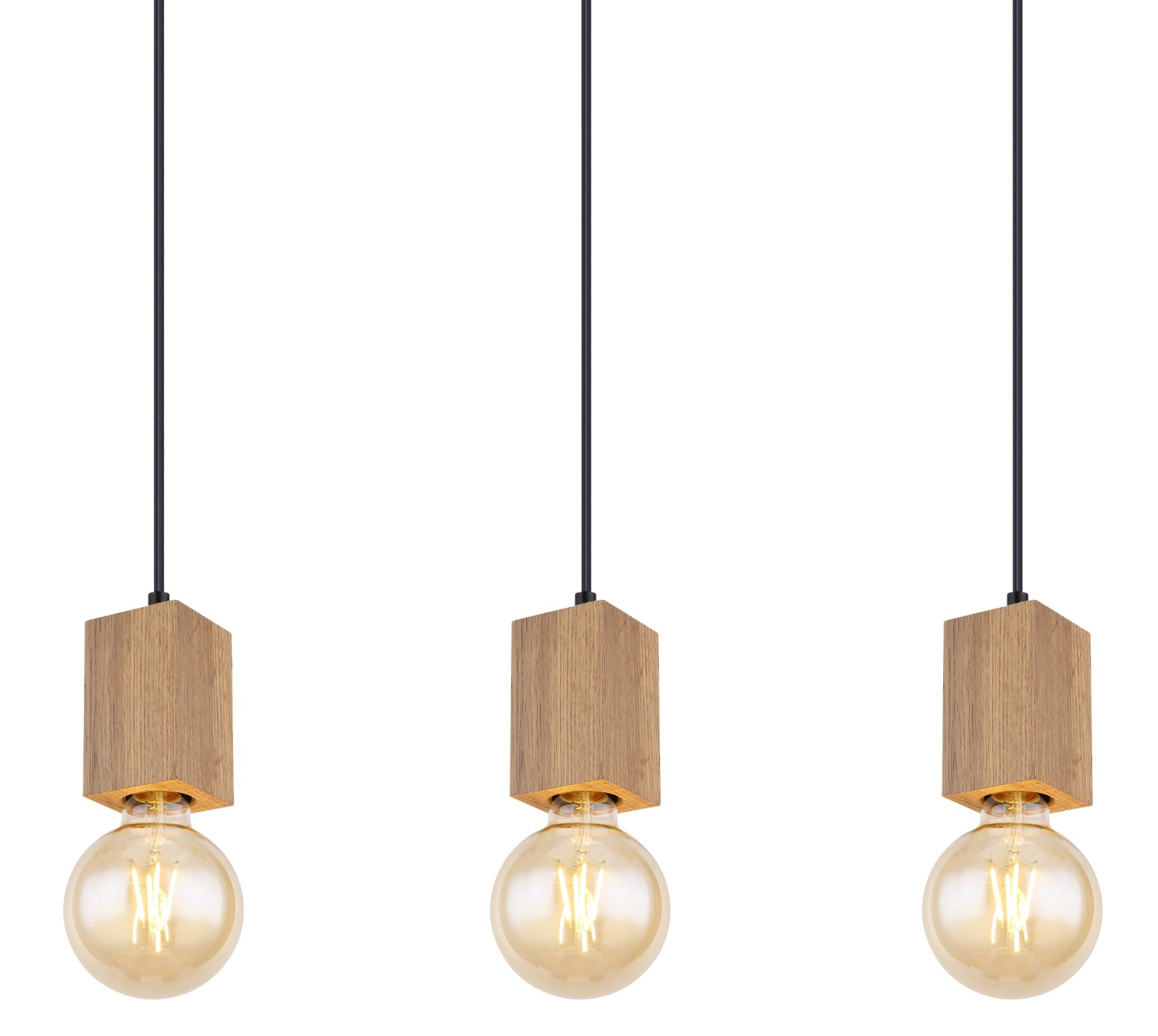 Pendelleuchte - holzfarben - Metall - 120 cm