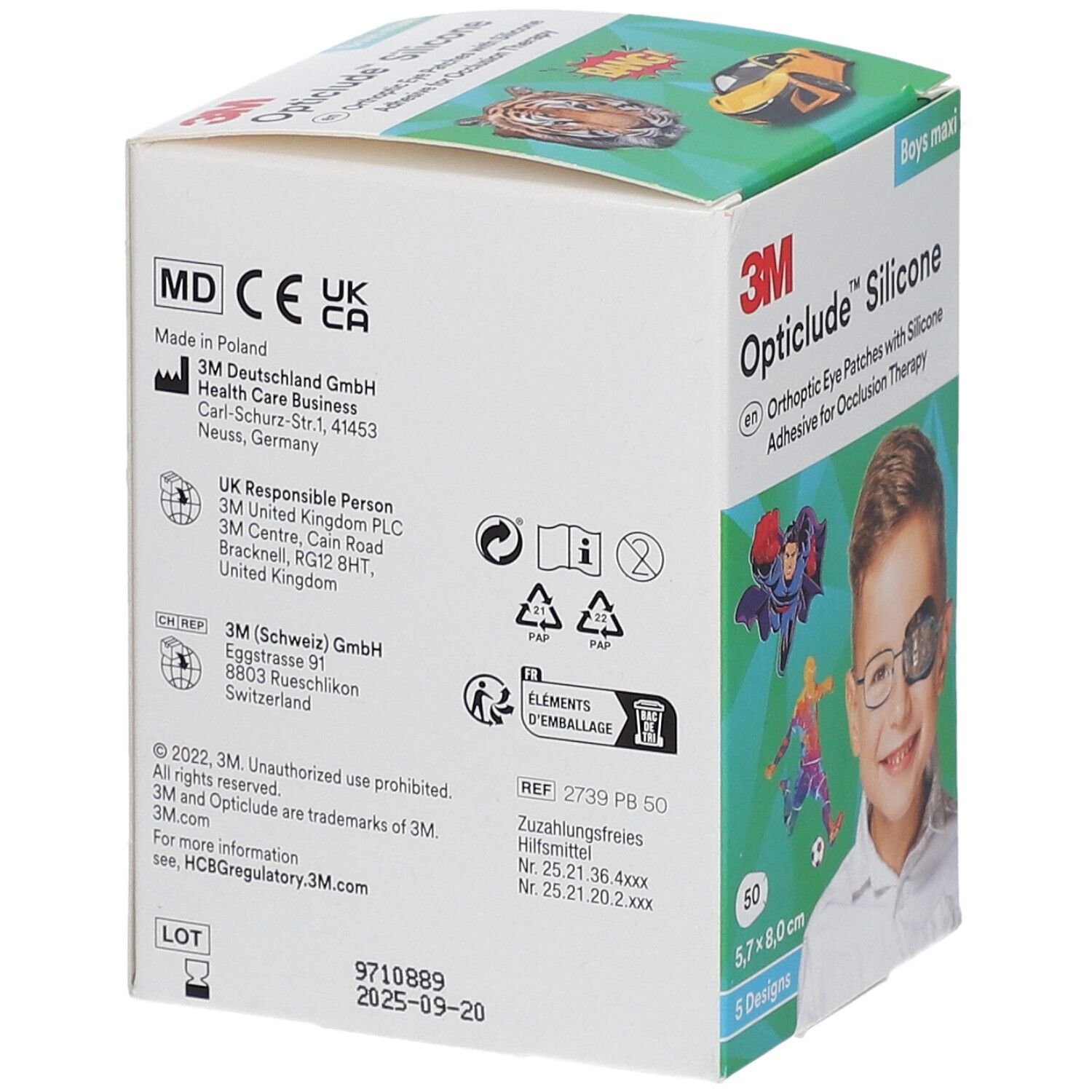 Opticlude 3M Silicone Boys maxi 5,7 x 8 cm
