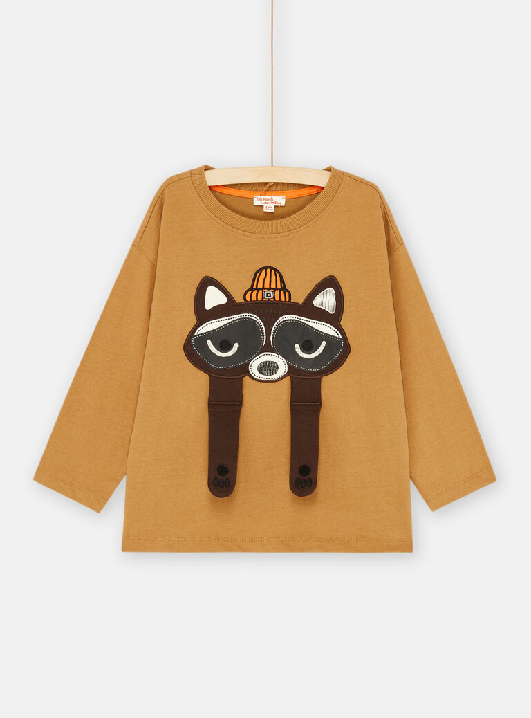 Tee Shirt Manches Longues Marron