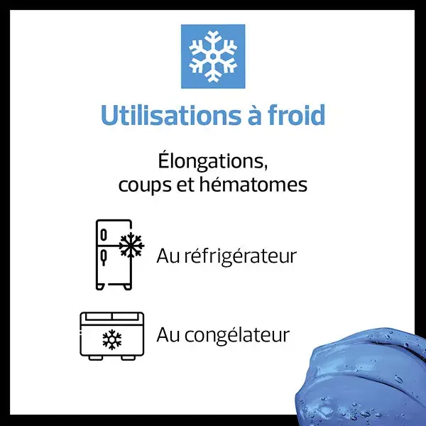 Almofada de gel térmico Actipoche para contraturas dos músculos cervicais e trapézios.