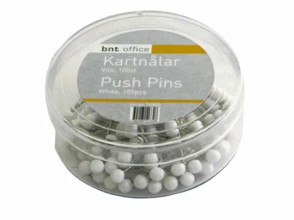 Kortnåle 4mm x 20mm hvid - (100 stk.)