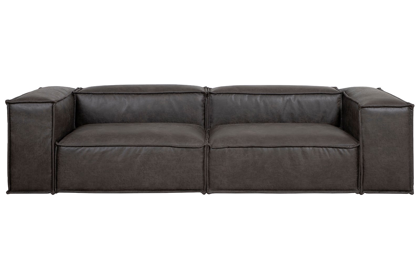 Box 3-seter XL sofa 3-seter. I hud Colorado Antrasitt 1 med sorte ben