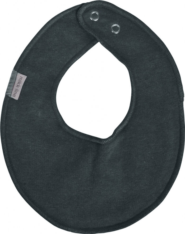 Mikk-Line Cotton Bibs - Round Black olive