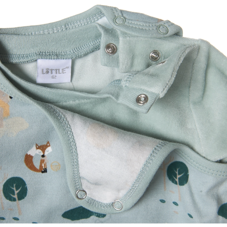 LITTLE Strampler-Set 2-teilig Waldtiere