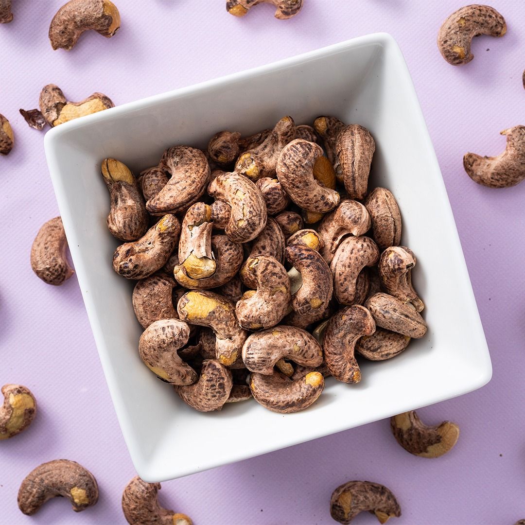 Cashewnoten met vlies geroosterd gezouten