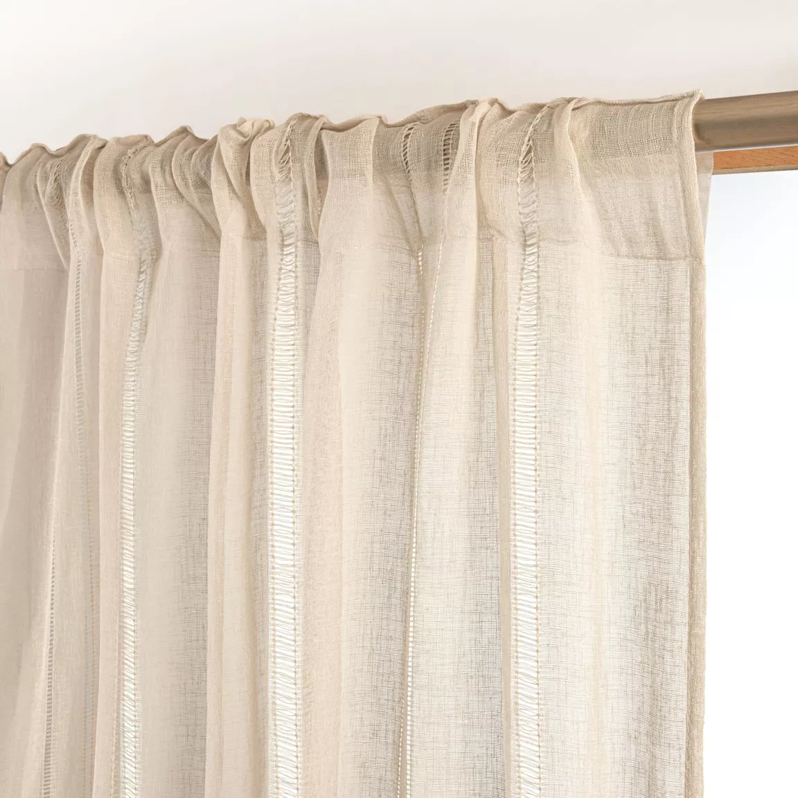 Voilage galon fronceur (140 x 240 cm) Léontine Beige