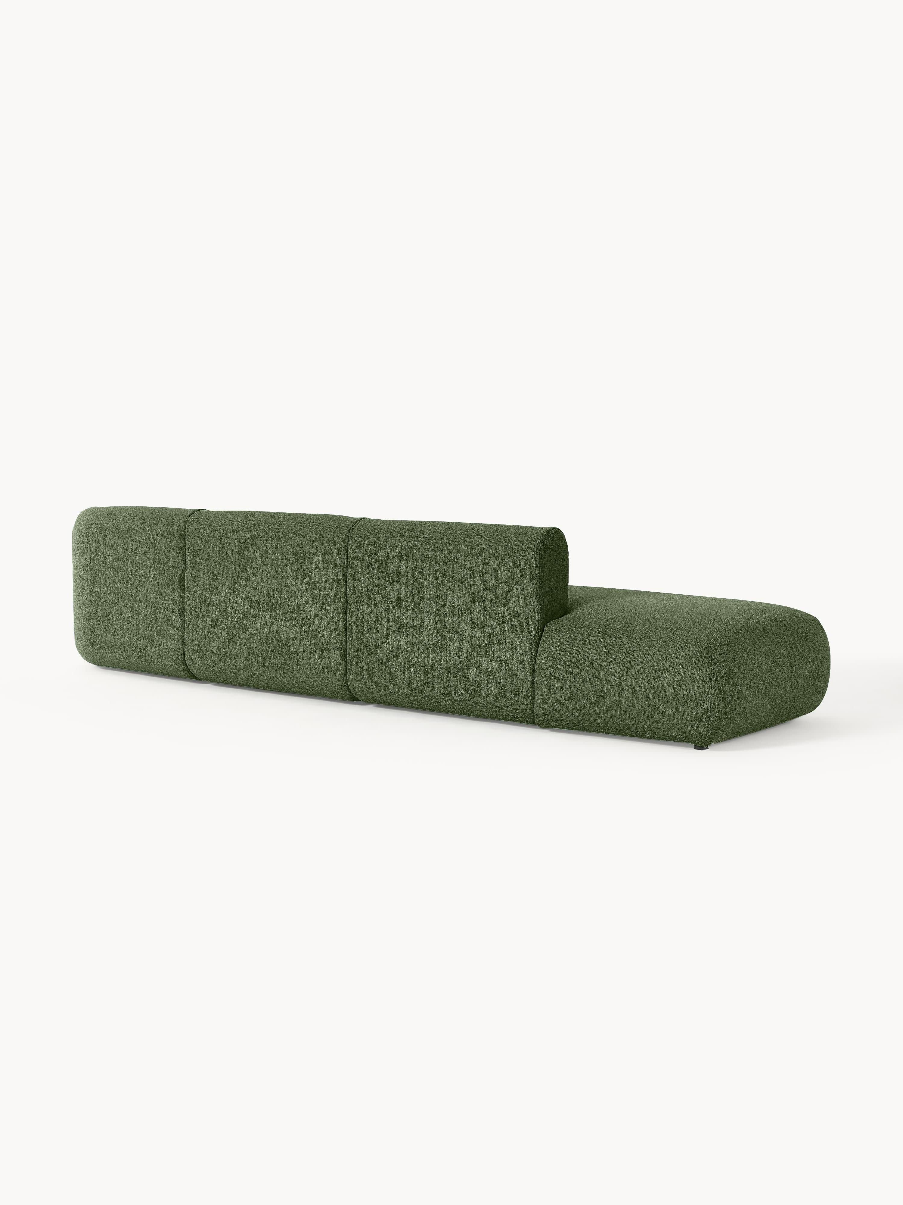 Modulaire XL chaise longue Sofia van bouclé stof