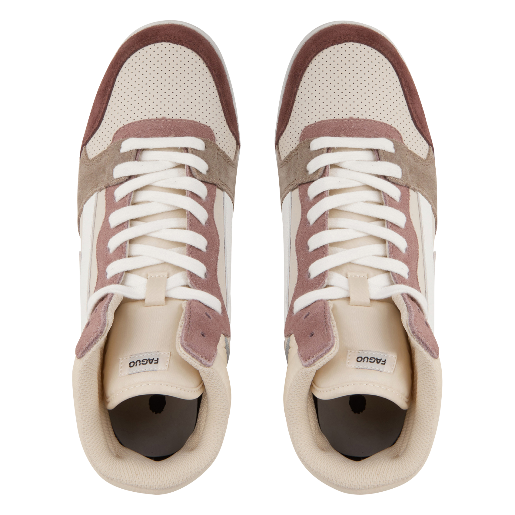HAZEL MID - Baskets montantes en cuir | Beige