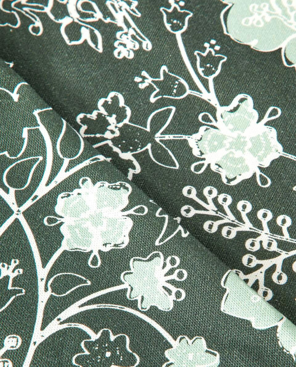 TOALHA DE MESA DE ALGODÃO COM ESTAMPA FLORAL