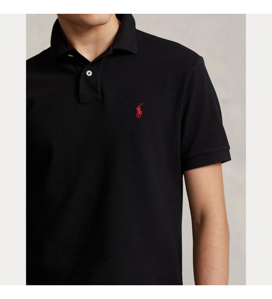 Polo Ralph Lauren Slim Fit Piqué Preto