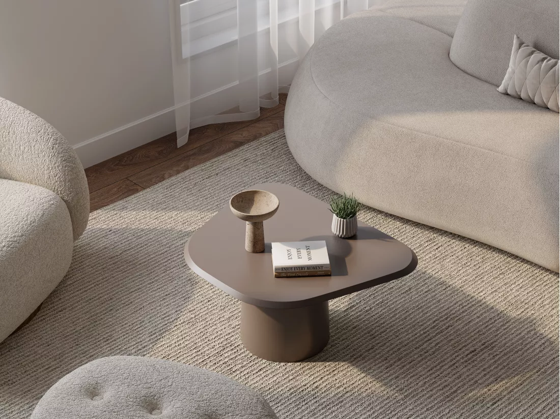 Table basse en métal - Taupe - ZINARA