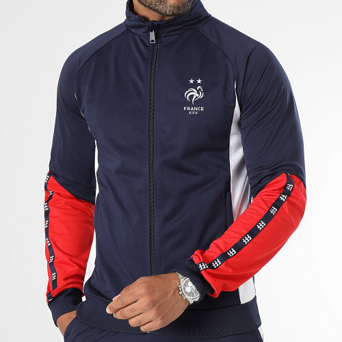 Ensemble De Survetement A Bandes F23023 Bleu Marine