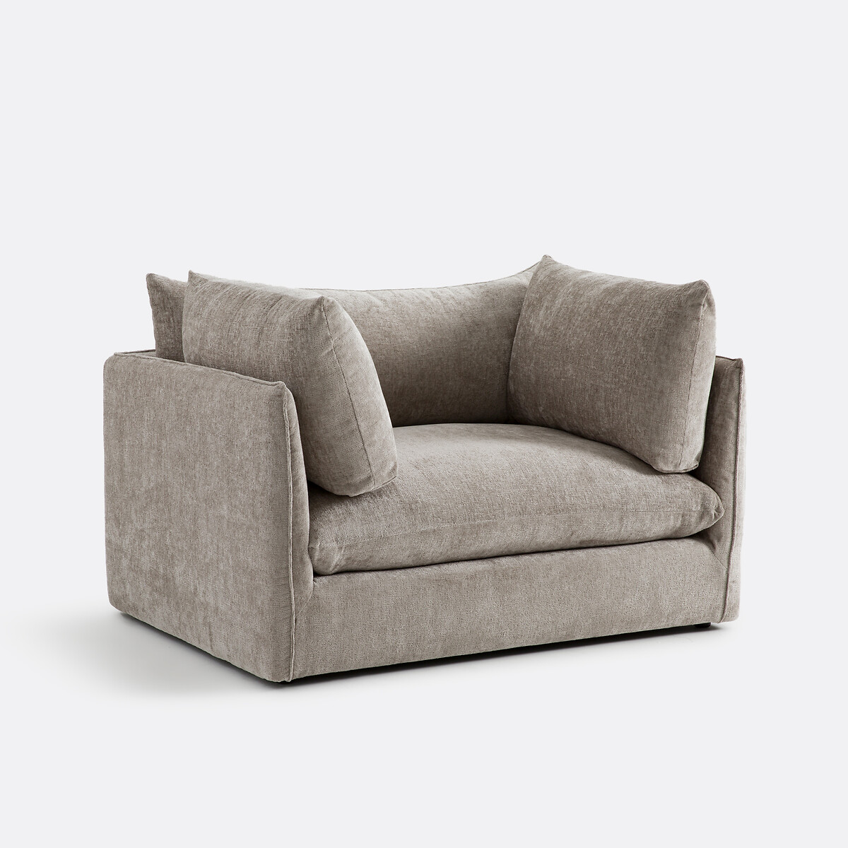 LA REDOUTE INTERIEURS<br>Poltrona XL Malo em fluweel texturizado
