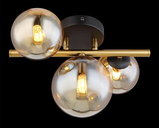 GLOBO LED Retrofit Wandleuchte RIHA messingfarbig /amber