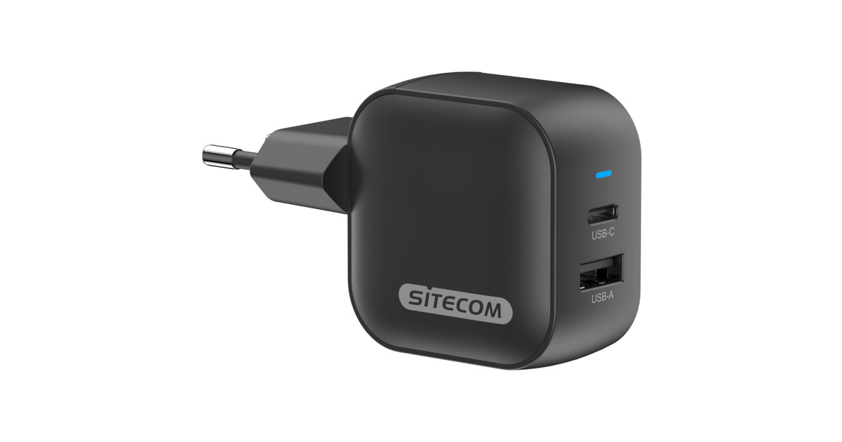 Sitecom48W GaN Power Delivery Wall Charger  (Zwart)